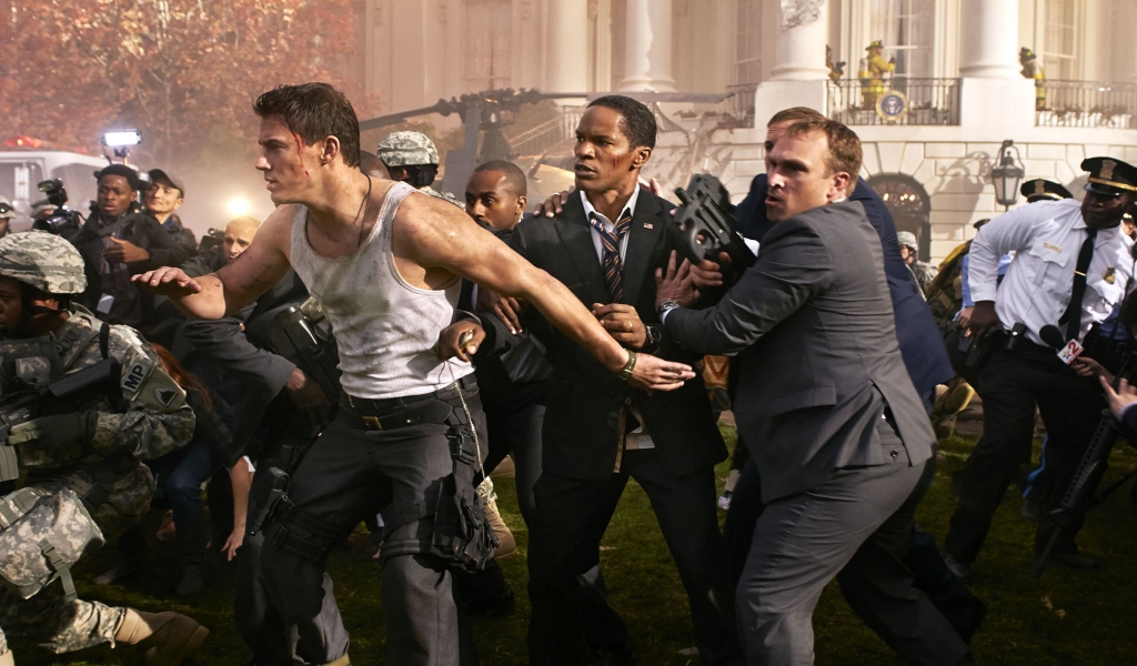 White House Down Scene for 1024 x 600 widescreen resolution