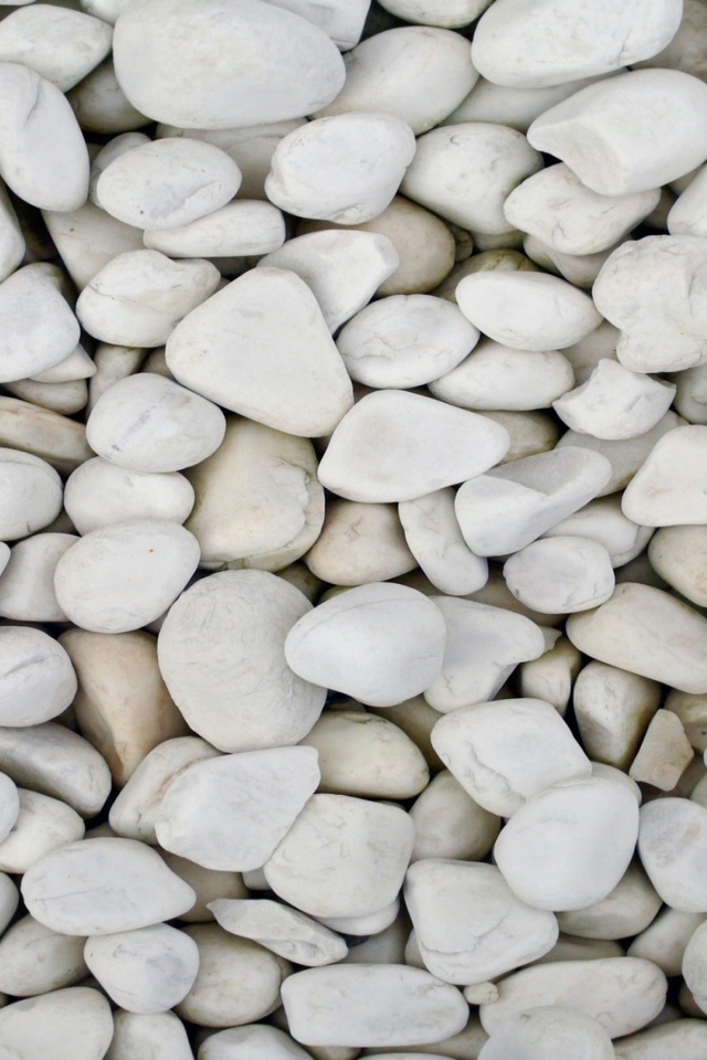 White Pebbles for 640 x 960 iPhone 4 resolution