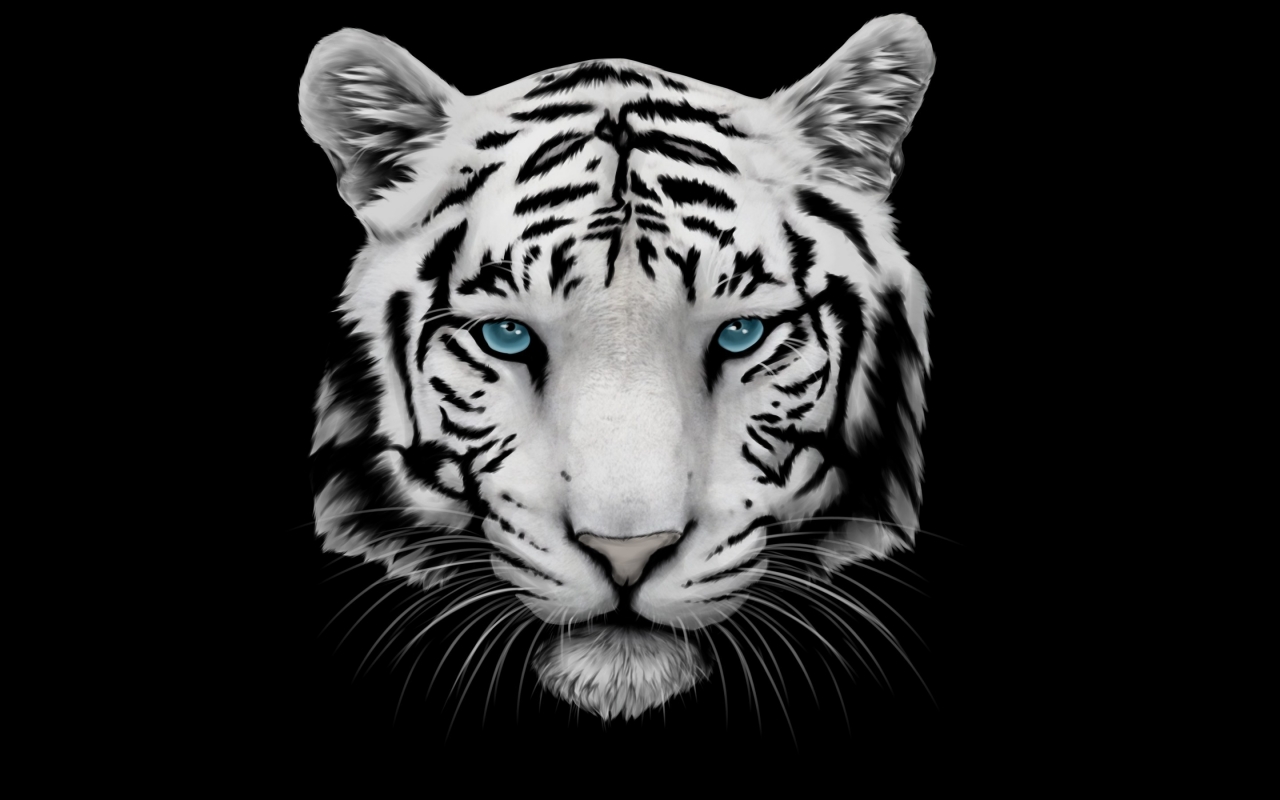 White Tiger and Blue Eyes for 1280 x 800 widescreen resolution