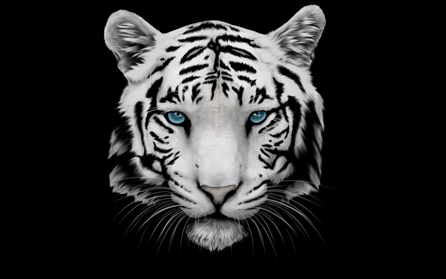 White Tiger and Blue Eyes for 1440 x 900 widescreen resolution