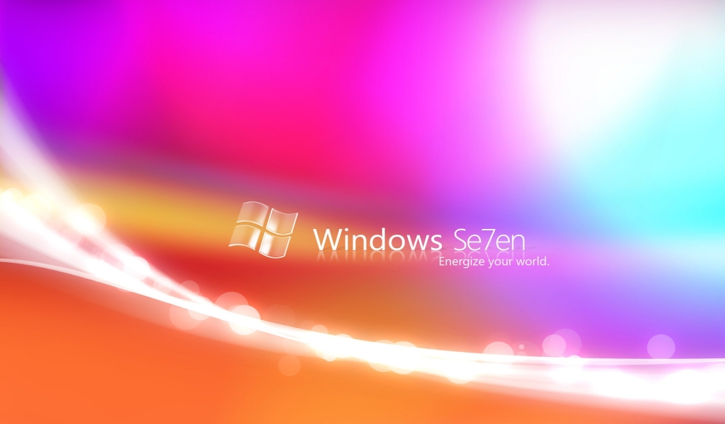 Windows 7 Rainbow for 1024 x 600 widescreen resolution