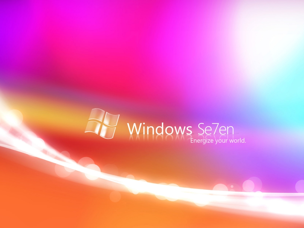 Windows 7 Rainbow for 1024 x 768 resolution