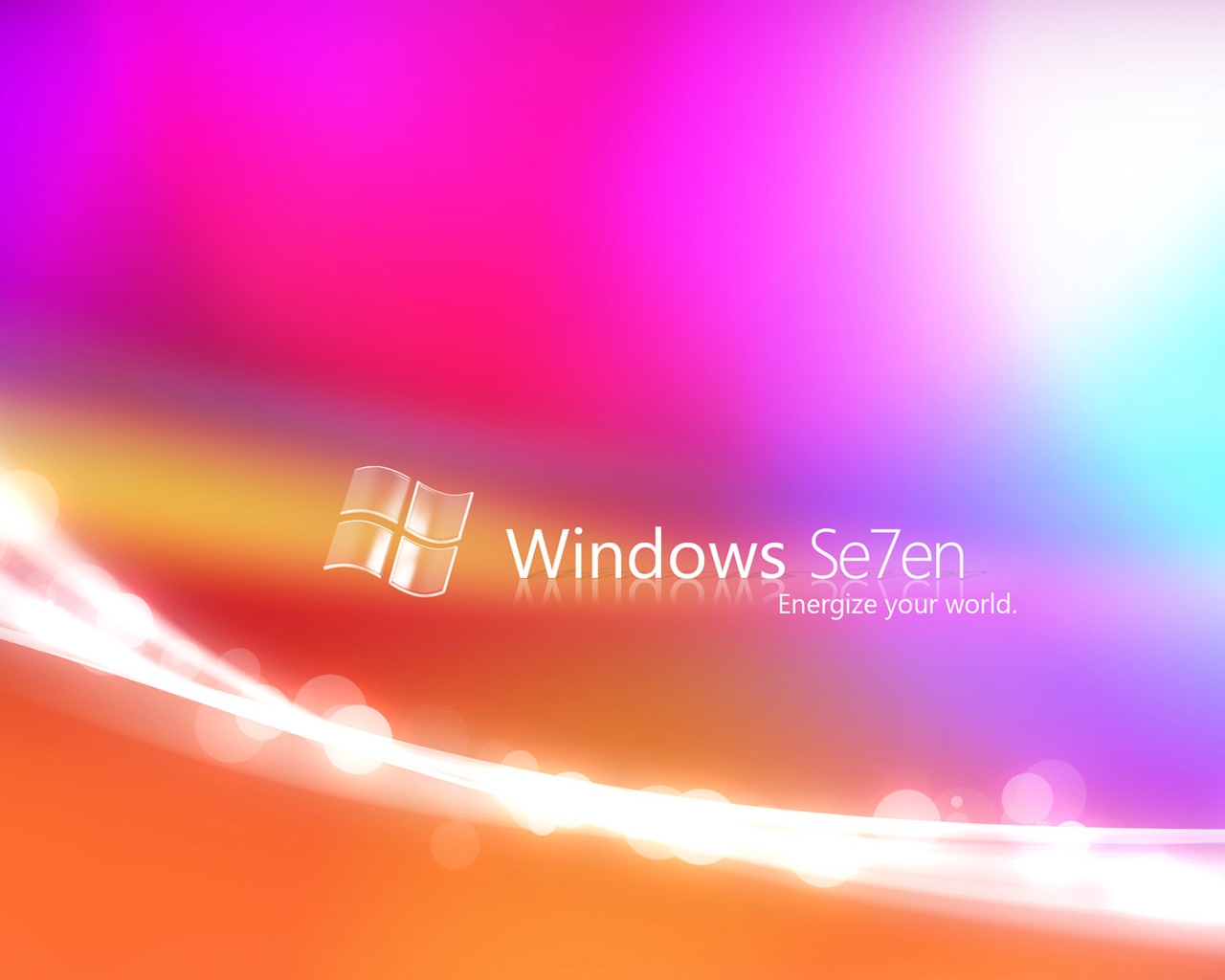 Windows 7 Rainbow for 1280 x 1024 resolution