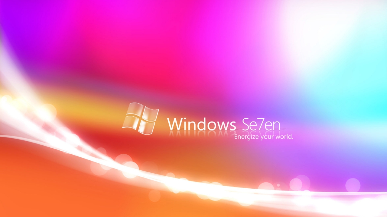 Windows 7 Rainbow for 1280 x 720 HDTV 720p resolution
