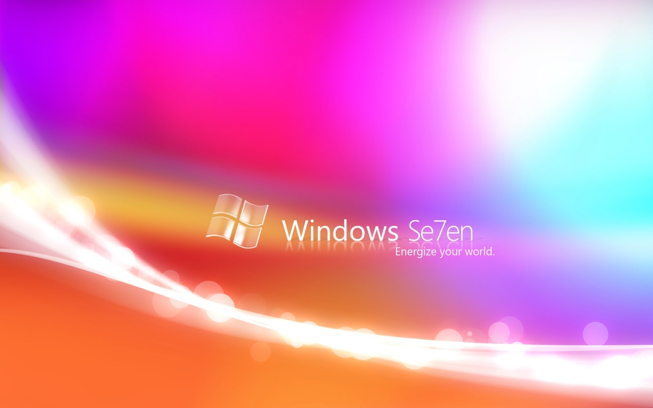 Windows 7 Rainbow for 1280 x 800 widescreen resolution