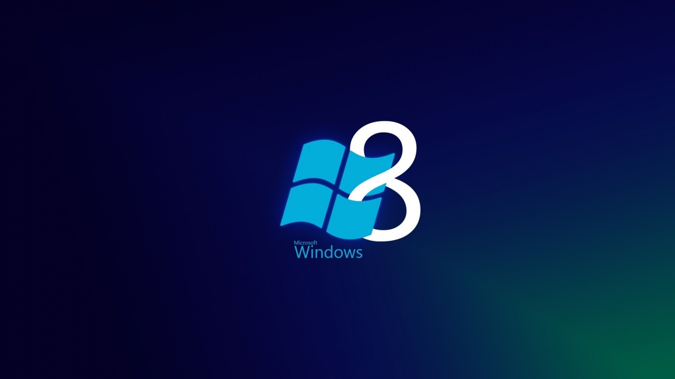 Windows 8 Blue Style for 1366 x 768 HDTV resolution