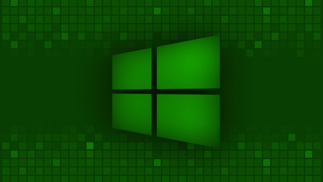 Windows 8 Green for 1366 x 768 HDTV resolution