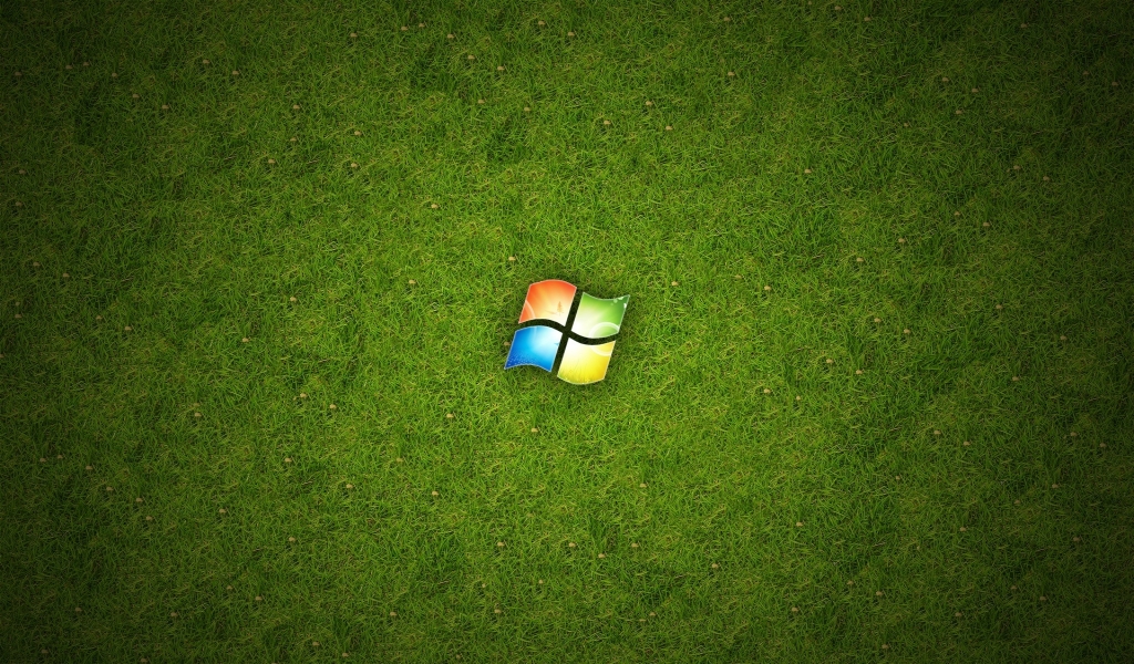 Windows Green for 1024 x 600 widescreen resolution
