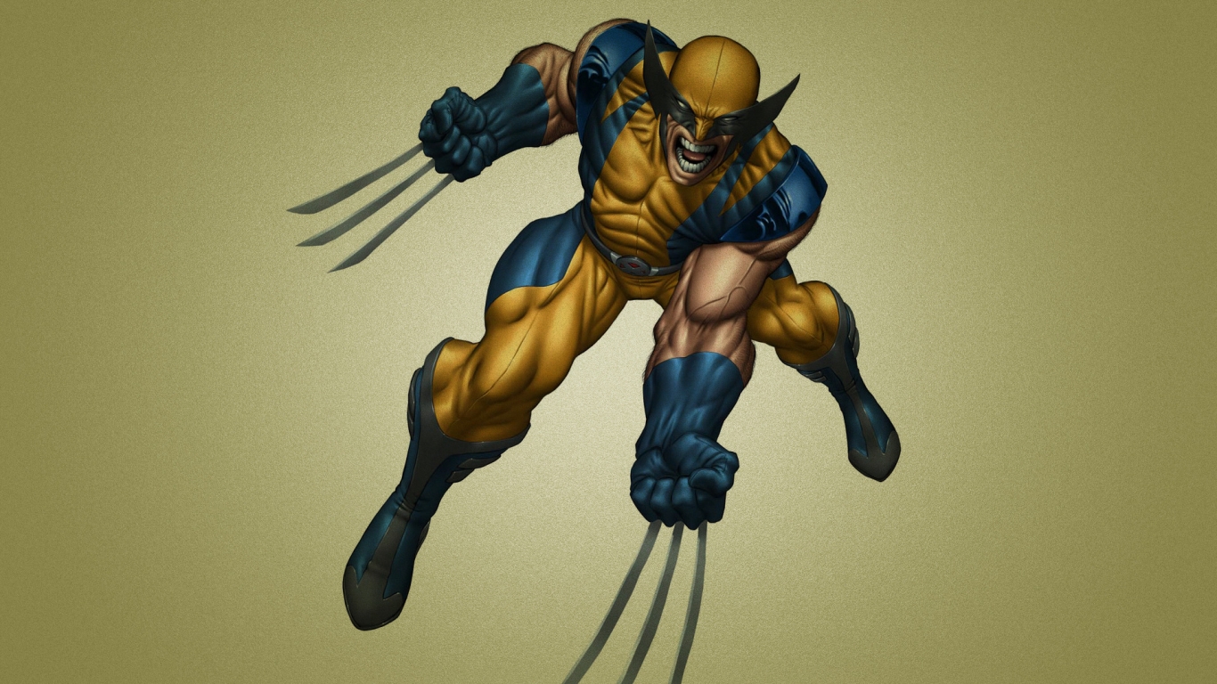 Wolverine Anime for 1366 x 768 HDTV resolution
