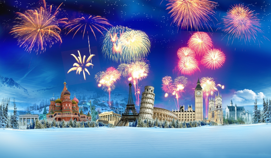World Fireworks for 1024 x 600 widescreen resolution