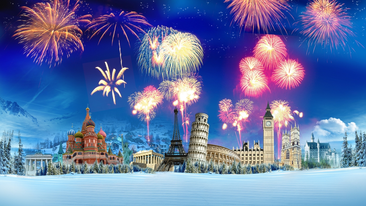 World Fireworks for 1280 x 720 HDTV 720p resolution