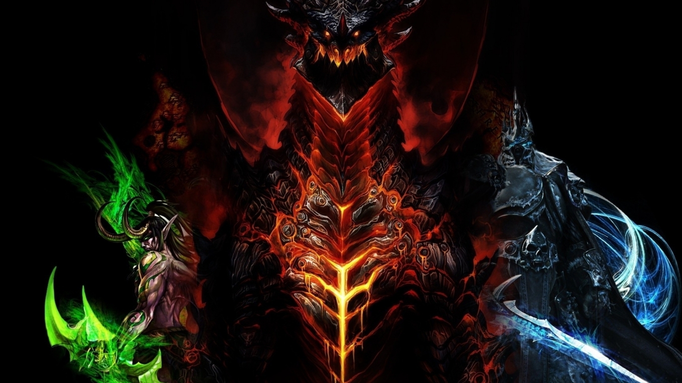 World Of Warcraft Deathwing for 1366 x 768 HDTV resolution