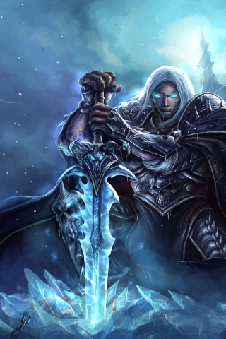 World of Warcraft Lich King Art for 320 x 480 iPhone resolution
