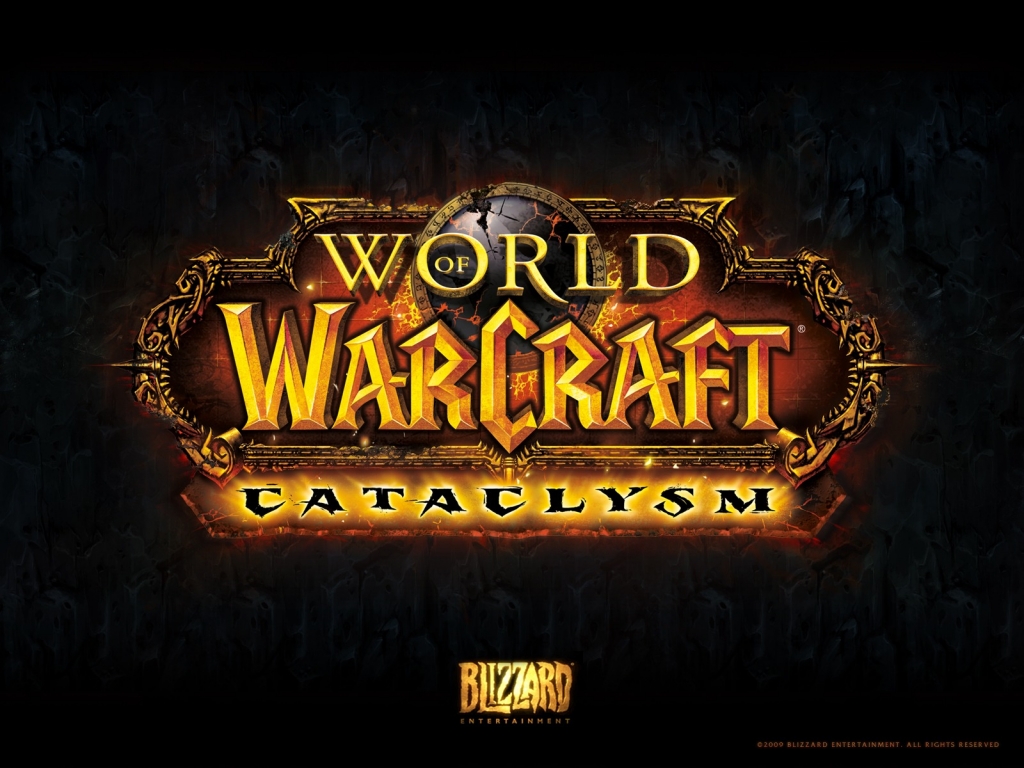 WOW Cataclysm Logo for 1024 x 768 resolution