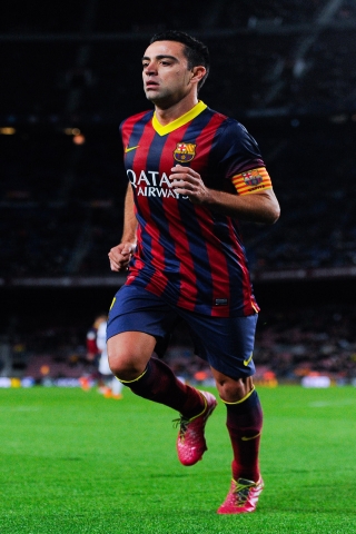 Xavi Warming Up for 320 x 480 iPhone resolution