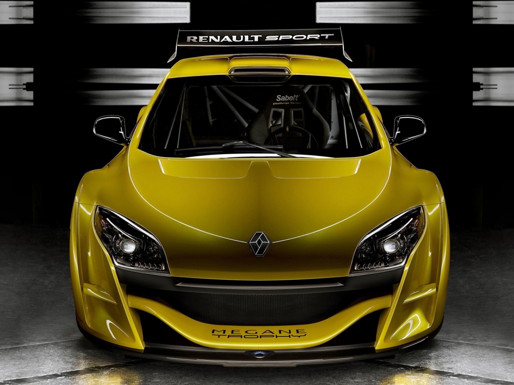 Yellow Megane Trophy Front for 1024 x 768 resolution