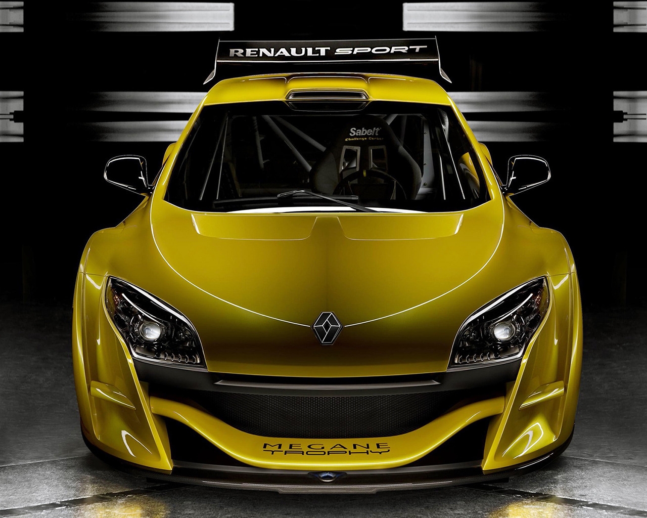 Yellow Megane Trophy Front for 1280 x 1024 resolution