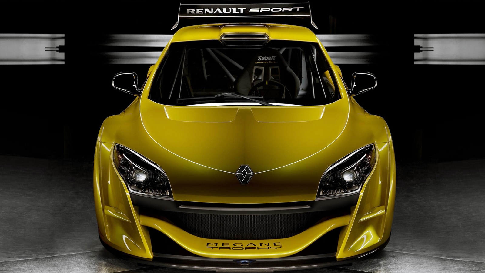 Yellow Megane Trophy Front for 1600 x 900 HDTV resolution