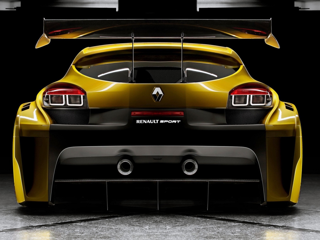 Yellow Megane Trophy Rear for 1024 x 768 resolution