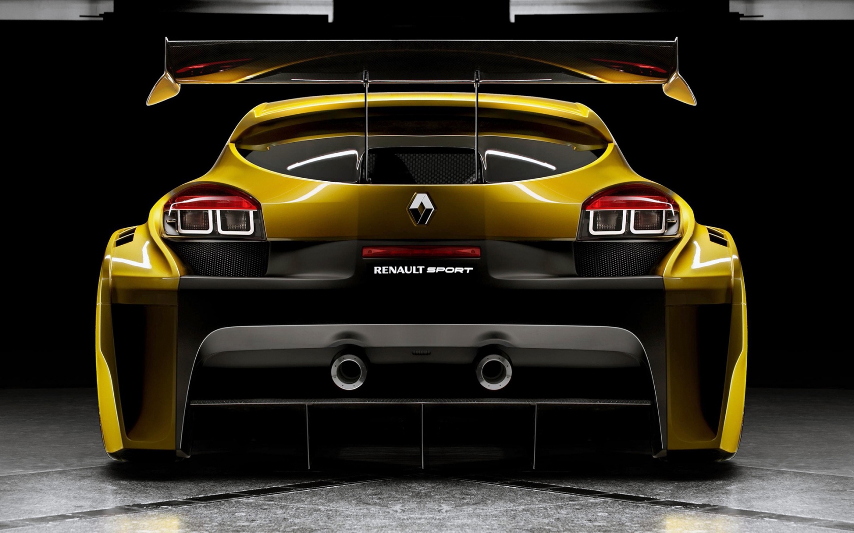 Yellow Megane Trophy Rear for 1680 x 1050 widescreen resolution
