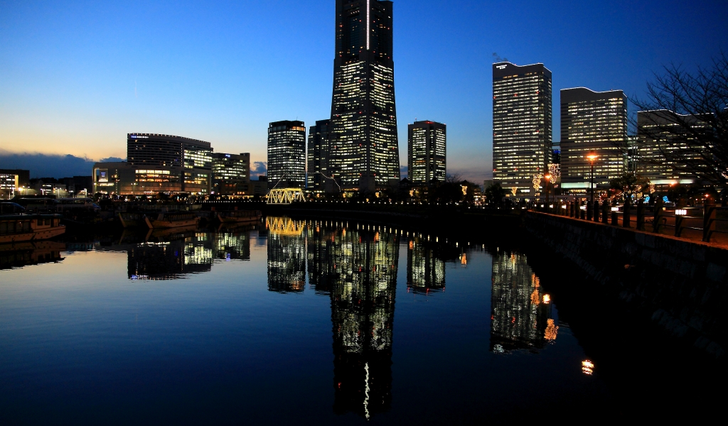 Yokohama City for 1024 x 600 widescreen resolution