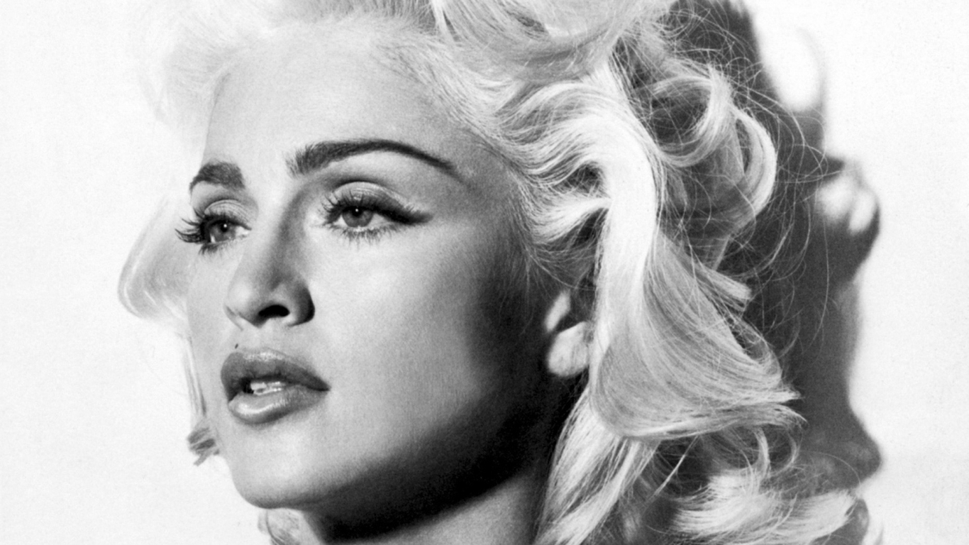 Young Beautiful Madonna for 1366 x 768 HDTV resolution