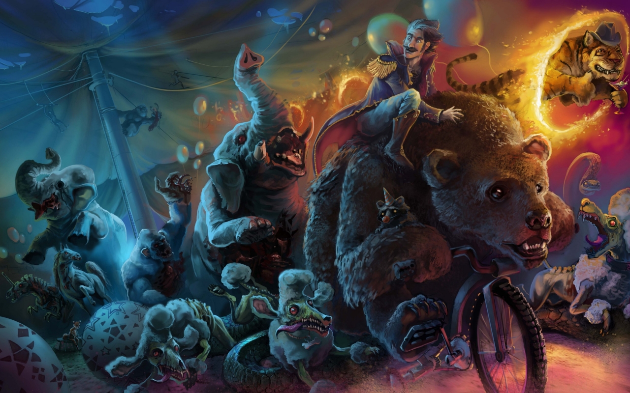 Zombies Circus for 1280 x 800 widescreen resolution