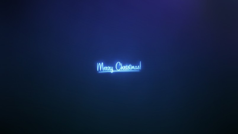 Blue Merry Christmas wallpaper
