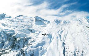 Mountain landscape during Winter wallpaper