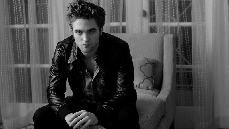 Robert Pattinson Black and White wallpaper