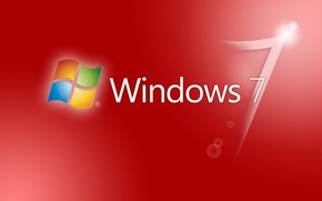 Red Windows 7 wallpaper