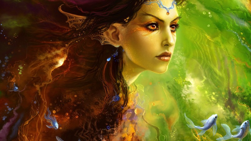 Fantasy Girl Siren Princess wallpaper