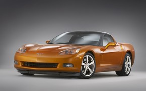 Corvette Front And Side Low View 2008 wallpaper