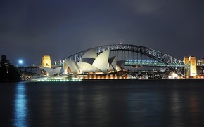 Sydney Photo over Shadowed wallpaper