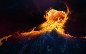 Heart in Fire wallpaper