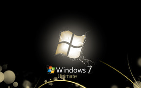 Black Windows 7 Ultimate wallpaper