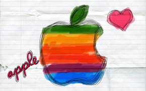 Colourful Apple logo wallpaper