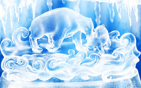 Bears Carved From Ice wallpaper