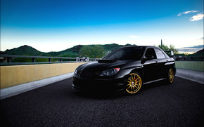 Subaru Impreza WRX Black wallpaper