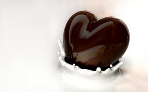 Heart Chocolate and Milk wallpaper