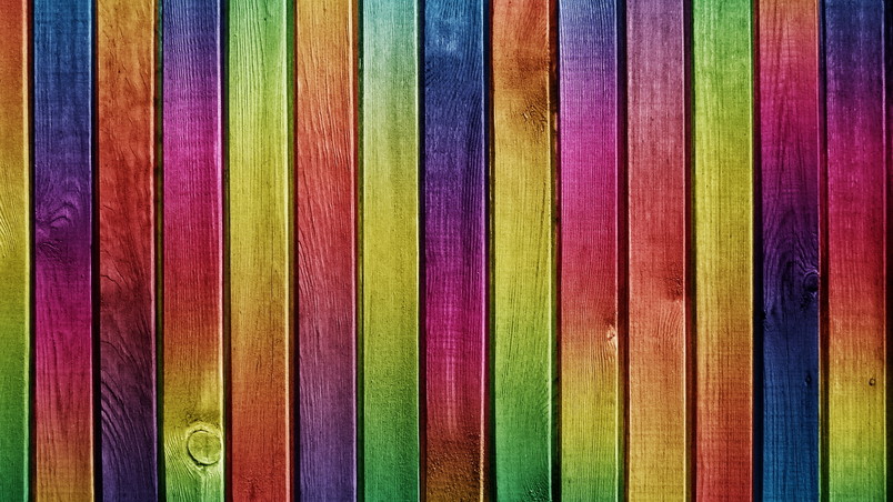 Colourful Wood Painting wallpaper