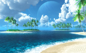 Exotic Ocean Island wallpaper
