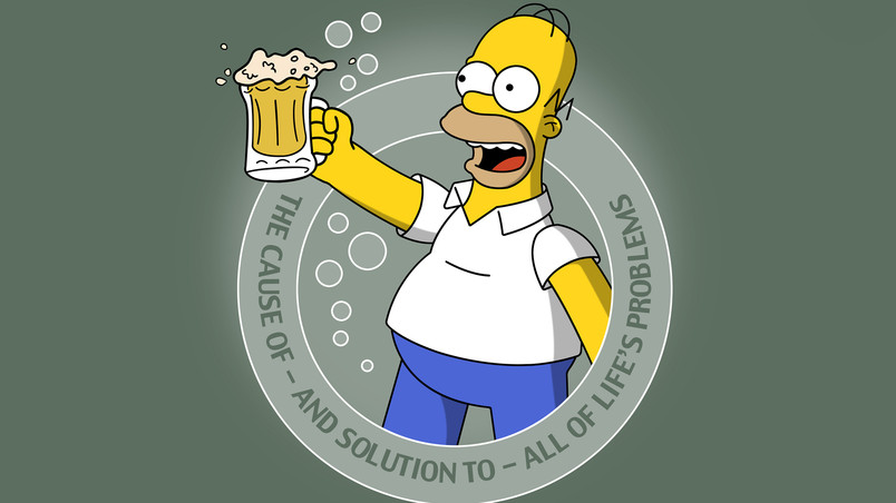 Simpsons and Beer wallpaper
