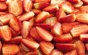 Sliced Strawberry wallpaper