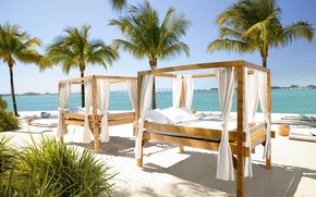 Beds on The Beach wallpaper