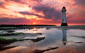 Lighthouse Sunset View wallpaper