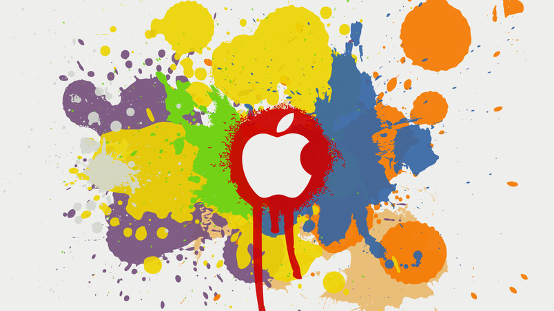 Apple Color Splash Effect wallpaper