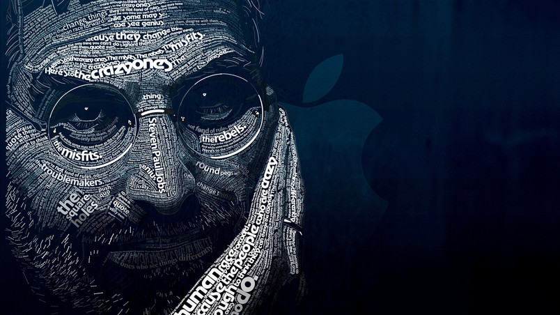Steve Jobs Word Art wallpaper