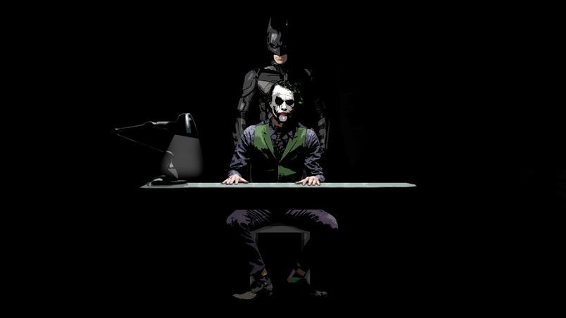 Batman and Joker Sketch HD Wallpaper - WallpaperFX