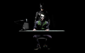 Batman and Joker Sketch wallpaper